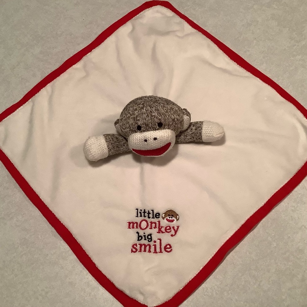 Baby Starters sock monkey security blanket.